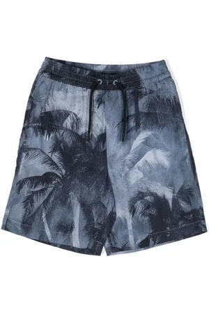 Emporio Armani Shorts med palmetræ-tryk og snoretræk