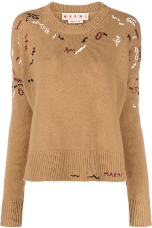 Marni Trøje med broderi og rund hals