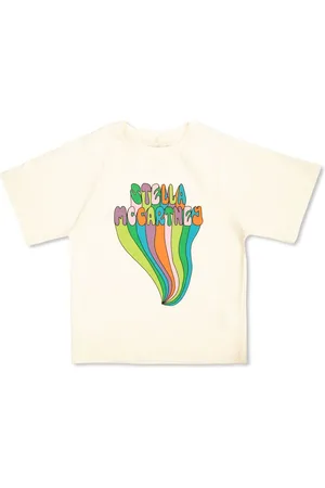 Stella McCartney T-shirt med grafisk Stella-tryk