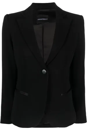 Emporio Armani Enkeltradet blazer med satindetalje