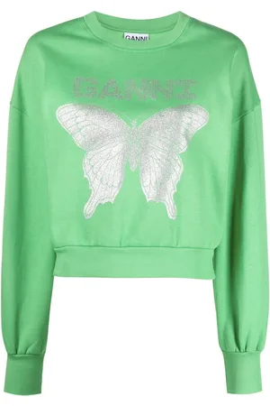 Ganni T-shirt med sommerfugletryk