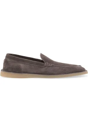 Dolce & Gabbana Loafers i ruskind med DG-plade