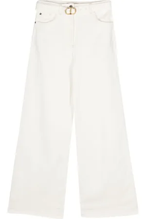 Twin-Set Jeans med brede ben og mellemhøj talje