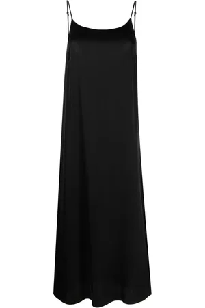 UMA WANG Mellemlang slip-kjole i silke