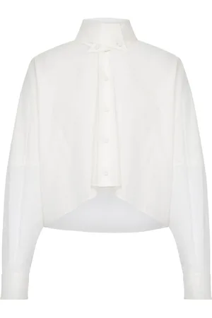 Serafini Cropped skjorte med knapper i kraven