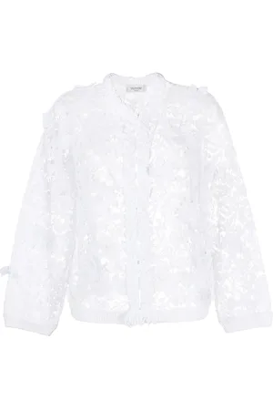 VALENTINO GARAVANI Blomstret cardigan med blonder