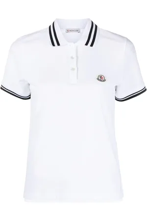 Moncler Polo med stribet kant