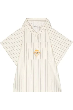Mini Rodini Nålestribet Owl regnponcho
