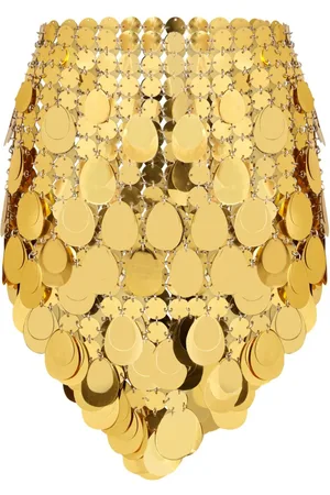 Paco rabanne Kort Gold Sparkle Assembly nederdel