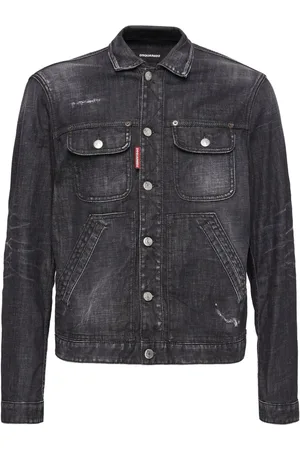 Dsquared2 Denimjakke med slitageeffekt
