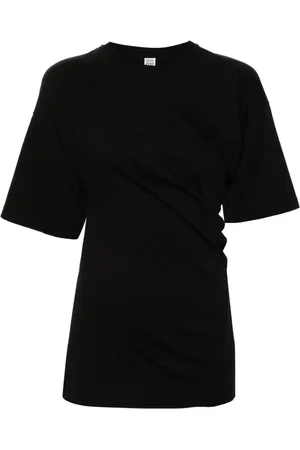 Totême Asymmetrisk T-shirt i økologisk bomuld