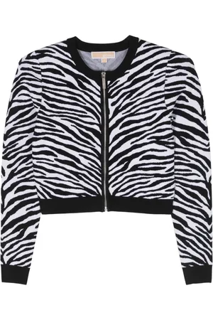 Michael Kors Cropped cardigan med zebratryk