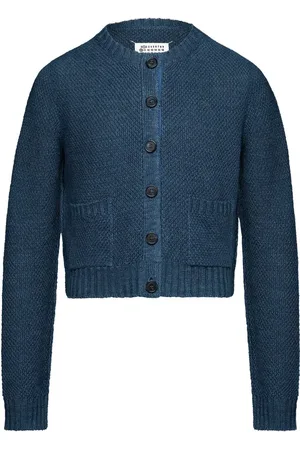 Maison Margiela Vævet cardigan med rund hals