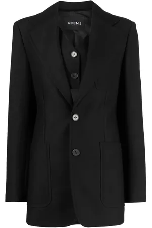 GOEN.J Enkeltradet blazer med hakrevers