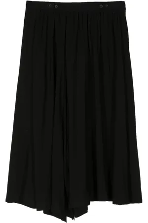 YOHJI YAMAMOTO Asymmetrisk nederdel med plisseringer