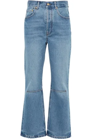 Jacquemus Cropped Le de-Nîmes jeans med høj talje