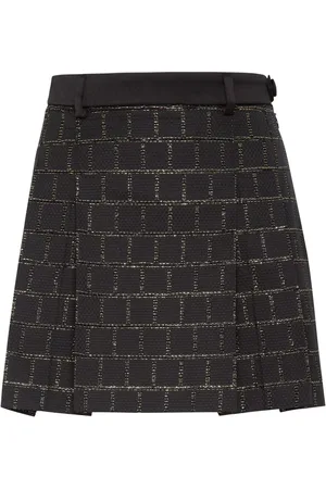 Philipp Plein Kort plisseret Sartorial nederdel i jacquard