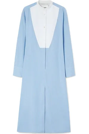 Jil Sander Plisseret Pia skjortekjole i poplin
