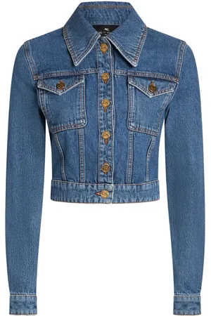 Etro Denimjakke med Pegaso-broderi