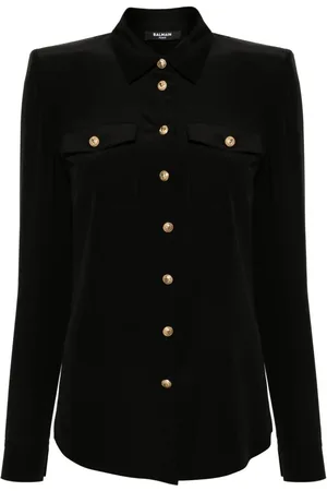 Balmain Silkeskjorte med lange ærmer