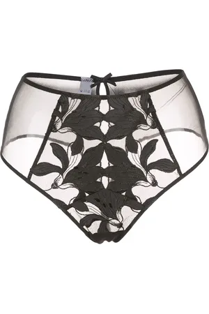 FLEUR DU MAL Højtaljet g-streng med Lily-broderi