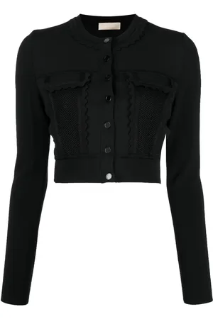 Elie saab Cropped cardigan med takket kant