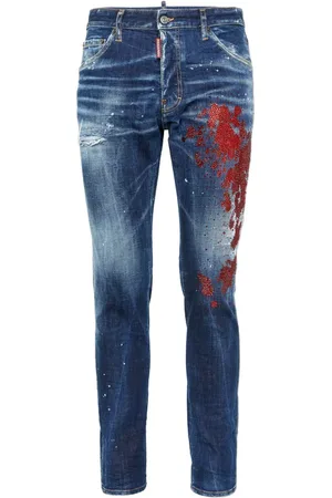 Dsquared2 Jeans med smal pasform og malingssprøjt