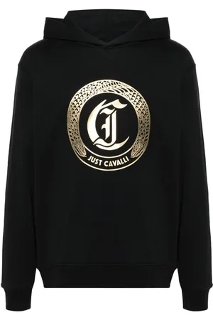 Roberto Cavalli Hættetrøje med logo-applikation
