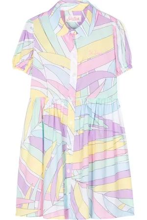 MC2 SAINT BARTH Kjole med broderet logo og colourblocking