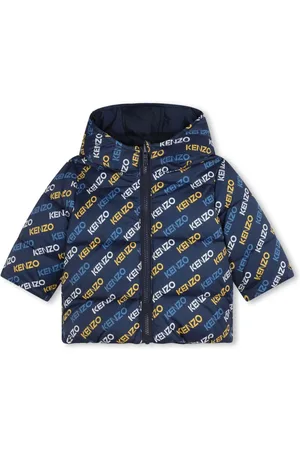 Kenzo Vendbar dynejakke med logotryk