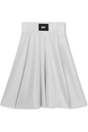 DKNY Nederdel med metallisk finish og logomærke