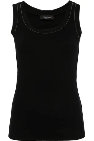 Fabiana Filippi Tanktop med dyb halsudskæring og nitter