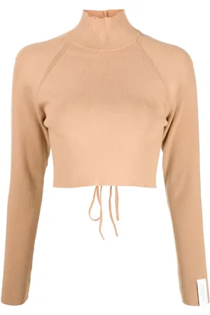 Rokh Cropped striktrøje med åben ryg
