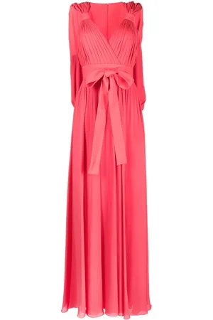 Elie saab Georgette-kjole med sløjfedetalje