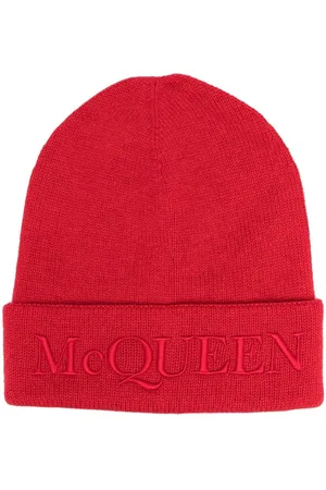 Alexander McQueen Strikket hat med broderet logo