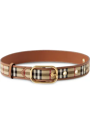 Burberry Læderbælte med vintage-tern