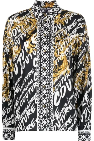 VERSACE Langærmet skjorte med logotryk