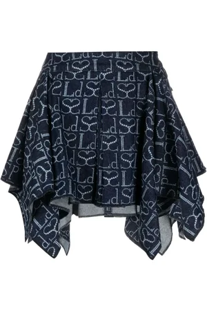 Ludovic De Saint Sernin Kort asymmetrisk nederdel med monogram-mønster