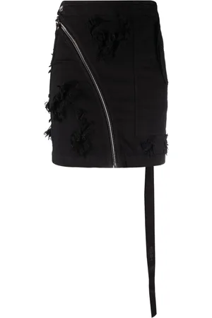 Rick Owens Faconsyet nederdel med lynlåsdetalje