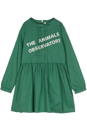 The Animals Observatory Kjole med skildpaddetryk og logotryk