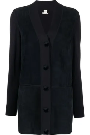 Hermès Cardigan i ruskind med V-hals