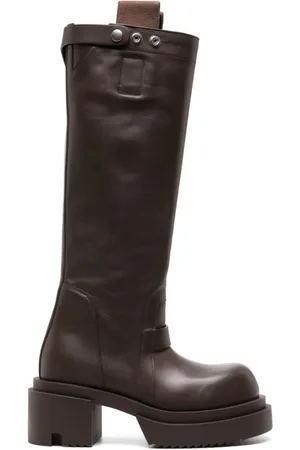 Rick Owens Knæhøje 80mm læderstøvler