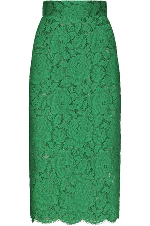 Dolce & Gabbana Midi nederdel med blomsterblonder