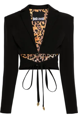 Roberto Cavalli Cropped blazer med udskæringsdetalje