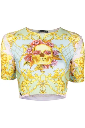 Philipp Plein Cropped top med baroktryk
