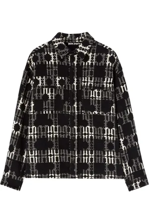 Palm Angels Skjorte med monogram-mønster