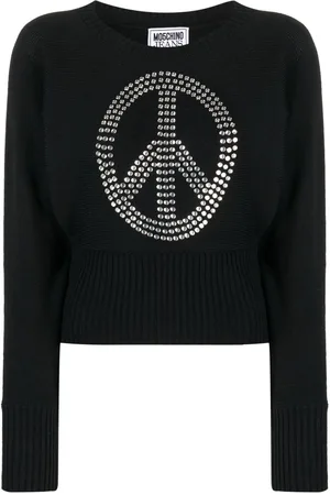 Moschino Trøje med Peace Symbol-nitter