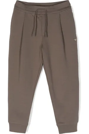 Emporio Armani Plisserede joggingbukser i jersey