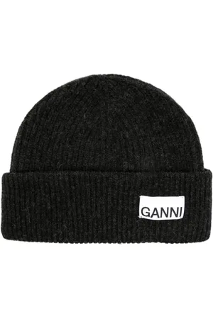 Ganni Ribbet hue med logomærke
