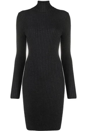 Wolford Ribstrikket kjole med rullekrave